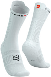 COMPRESSPORT Skarpetki rowerowe PRORACING SOCKS V4 BIKE white/black