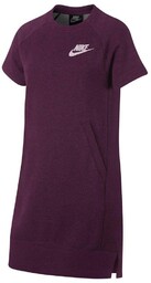 Nike Unisex dziecięca G Nsw Pe sukienka Bordeaux/Heather/Pink