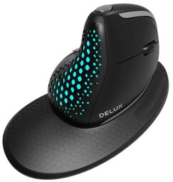 Delux Bezprzewodowa mysz pionowa M618XSU BT/2.4G 4000DPI RGB