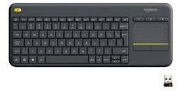 Logitech Wireless Touch Keyboard K400 Plus Szary Klawiatura