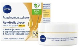 NIVEA Przeciwzmarszczkowy 55+ Rewitalizujący krem na dzień SPF15,