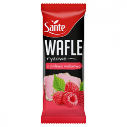 SANTE Wafle Ryżowe Z Polewą Malinową 66g