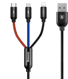 Kabel USB Baseus 3w1 - 120 cm, 3.5A