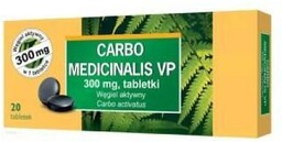 Carbo medicinalis VP 300mg Węgiel aktywny, 20tabl.