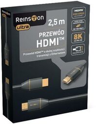 Reinston Ultra EK029 8K 2,5m Czarny Kabel HDMI