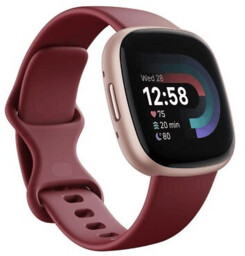 Smartwatch GPS FITBIT Versa 4 Czerwono-różowy