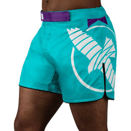 Hayabusa Spodenki Icon Mid-Length Fight Teal/White