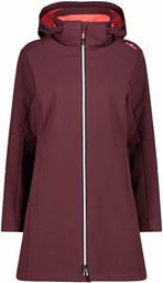 CMP damska Parka Softshell z odpinanym kapturem, Burgundy,