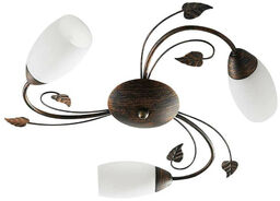 Lindby - Stefania 3 Lampa Sufitowa White/Black-Gold