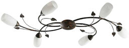 Lindby - Stefania 6 Lampa Sufitowa White/Black-Gold