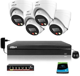 DAHUA Zestaw monitoringu IP 4 kamery IPC-HDW1439V-A-IL 4Mpx