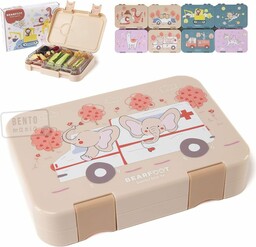 BEARFOOT bento lunchbox z 4/6 przegródkami dla dzieci