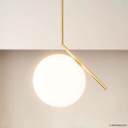 Designerska lampa wisząca FLOS IC S1, mosiądz, polerowany