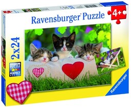 Ravensburger PUZZLE 2X24 KOTKI