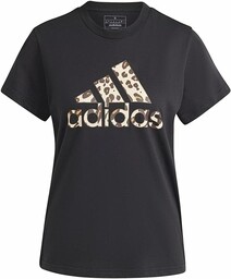 adidas Kobiety Animal Print Graphic Tee, black, M