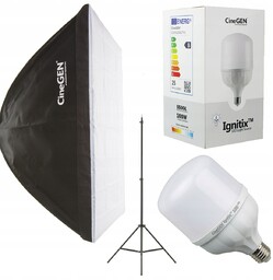 Lampa Softbox 50x50 Żarówka Led 100W Statyw 230