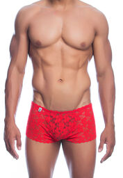 MOB Rose Lace Boy Short Red