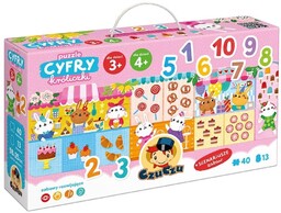 Bright Junior Media CzuCzu Puzzle Cyfry Króliczki 3+4+