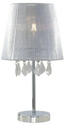 Lampa biurkowa Mona srebrna mała kryształki LP-5005/1TS -