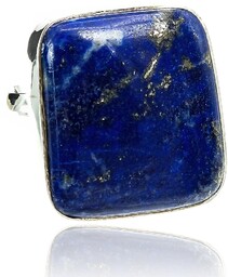 Lapis Lazuli Przepiękny Duży Pierścionek Srebro R10-26
