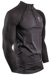 COMPRESSPORT Bluza biegowa męska HYBRID PULLOVER czarna