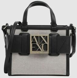 ARMANI EXCHANGE Mała Czarno-biała torebka klasyczna