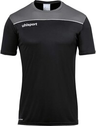 Uhlsport OFFENSE 23 POLY SHIRT strój piłkarski, czarno-antracyt/żel