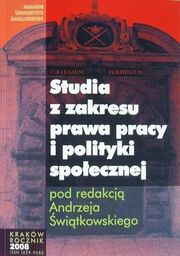 STUDIA Z ZAKRESU PRAWA PRACY I POLITYKI SPOŁECZNEJ.