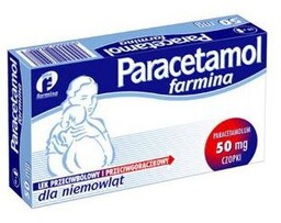 Paracetamol Farmina 50 mg - 10 czopków