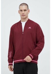 adidas kurtka bomber męski kolor bordowy przejściowa