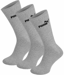 PUMA 3PACK wysokie skarpety REGULAR CREW, zestaw bawełnianych