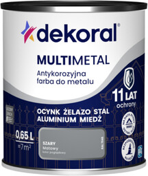 Farba antykorozyjna do metalu MULTIMETAL Szary 0,65 l