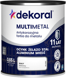 Farba antykorozyjna do metalu MULTIMETAL Biały 0,65 l