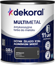 Farba antykorozyjna do metalu MULTIMETAL Antracyt 0,65 l