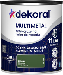 Farba antykorozyjna do metalu MULTIMETAL Zielony 0,65 l