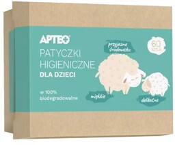 Patyczki higieniczne bawełniane dla dzieci, 60 sztuk /Apteo