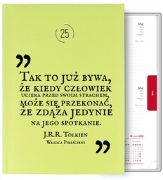 Kalendarz Seledynowy A5 2025 Prezent Z J.R.R. Tolkien