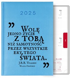 Kalendarz Błękitny A5 2025 Prezent Z J.R.R. Tolkien