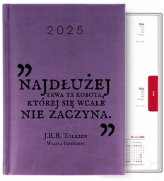 Kalendarz Fioletowy A5 2025 Prezent Z Władca Pierścieni