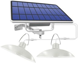 Lampa LED solarna wisząca 6W 4500K biała ogrodowa