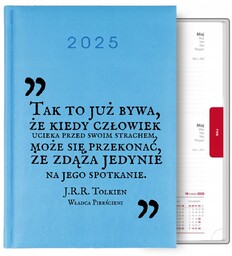 Kalendarz Błękitny A5 2025 Prezent Z J.R.R. Tolkien