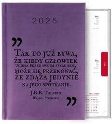 Kalendarz Fioletowy A5 2025 Prezent Z J.R.R. Tolkien