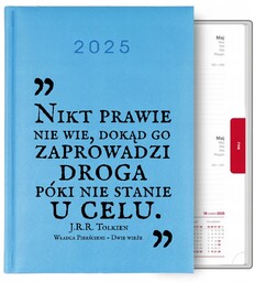 Kalendarz Błękitny A5 2025 Prezent Cytaty Z J.R.R.