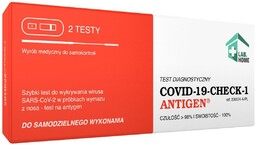 Test na COVID-19 Check-1 Antigen, 2 sztuki