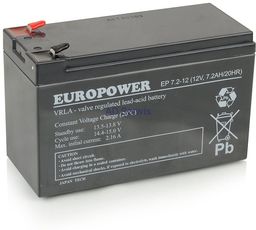 Akumulator EUROPOWER EP 7,2-12 12V 7,2Ah