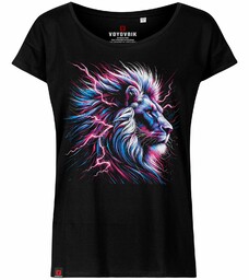 Koszulka T-shirt damska Voyovnik Neon Lion - Black