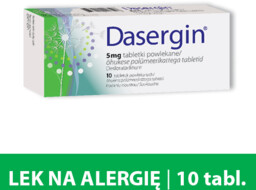 Dasergin 5mg, 10 tab. - Przeciwalergiczny lek nowej