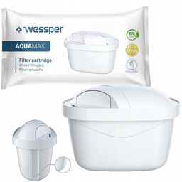 Wessper AquaMax Crystalline 3,3L Szary szklany dzbanek filtrujący