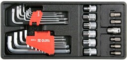 Yato WKŁAD DO SZUFLADY KLUCZE HEX, TORX, NASADKI