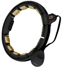 HULA HOP BLACK/GOLD Z MAGNESAMI I OBCIĄŻNIKIEM +